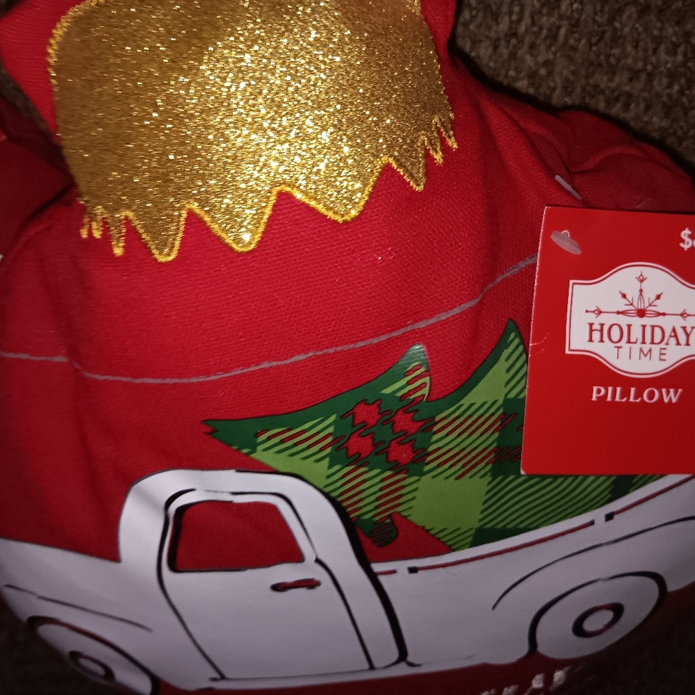 Lot of 2 holiday "bulb" throw pillows